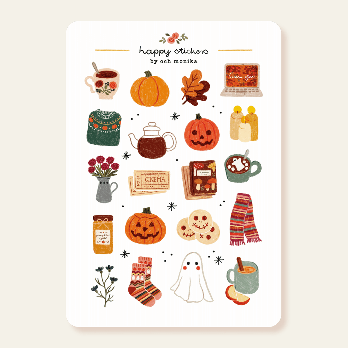 Stickers décoratifs | Och Monika | Cozy Halloween - Och Monika - millenotes