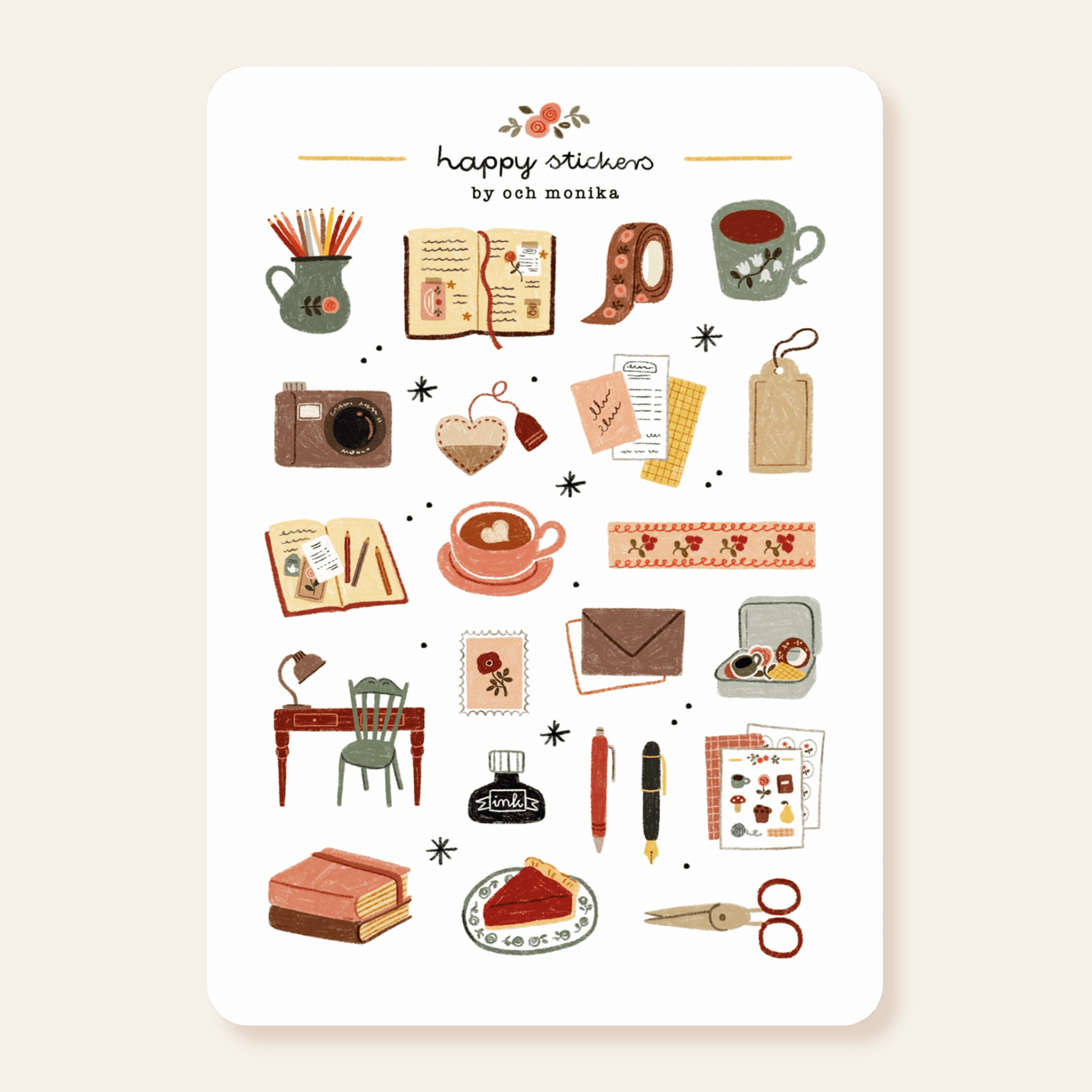Stickers décoratifs | Och Monika | Cozy Journaling - Och Monika - millenotes