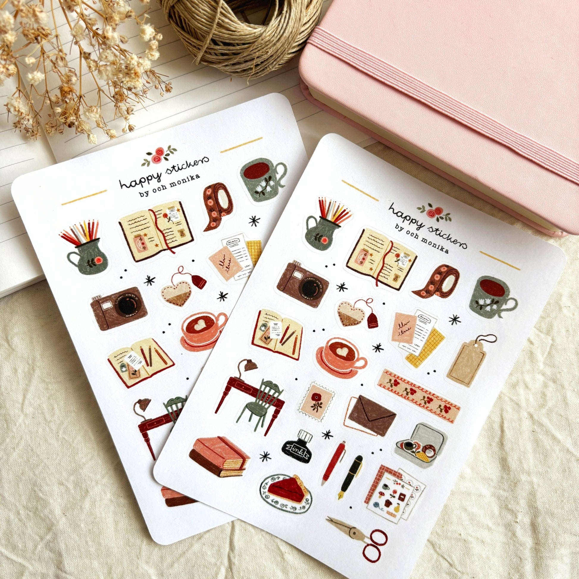 Stickers décoratifs | Och Monika | Cozy Journaling - Och Monika - millenotes