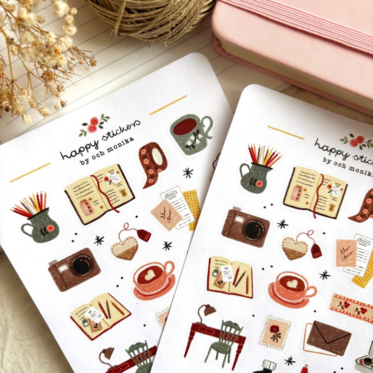 Stickers décoratifs | Och Monika | Cozy Journaling - Och Monika - millenotes