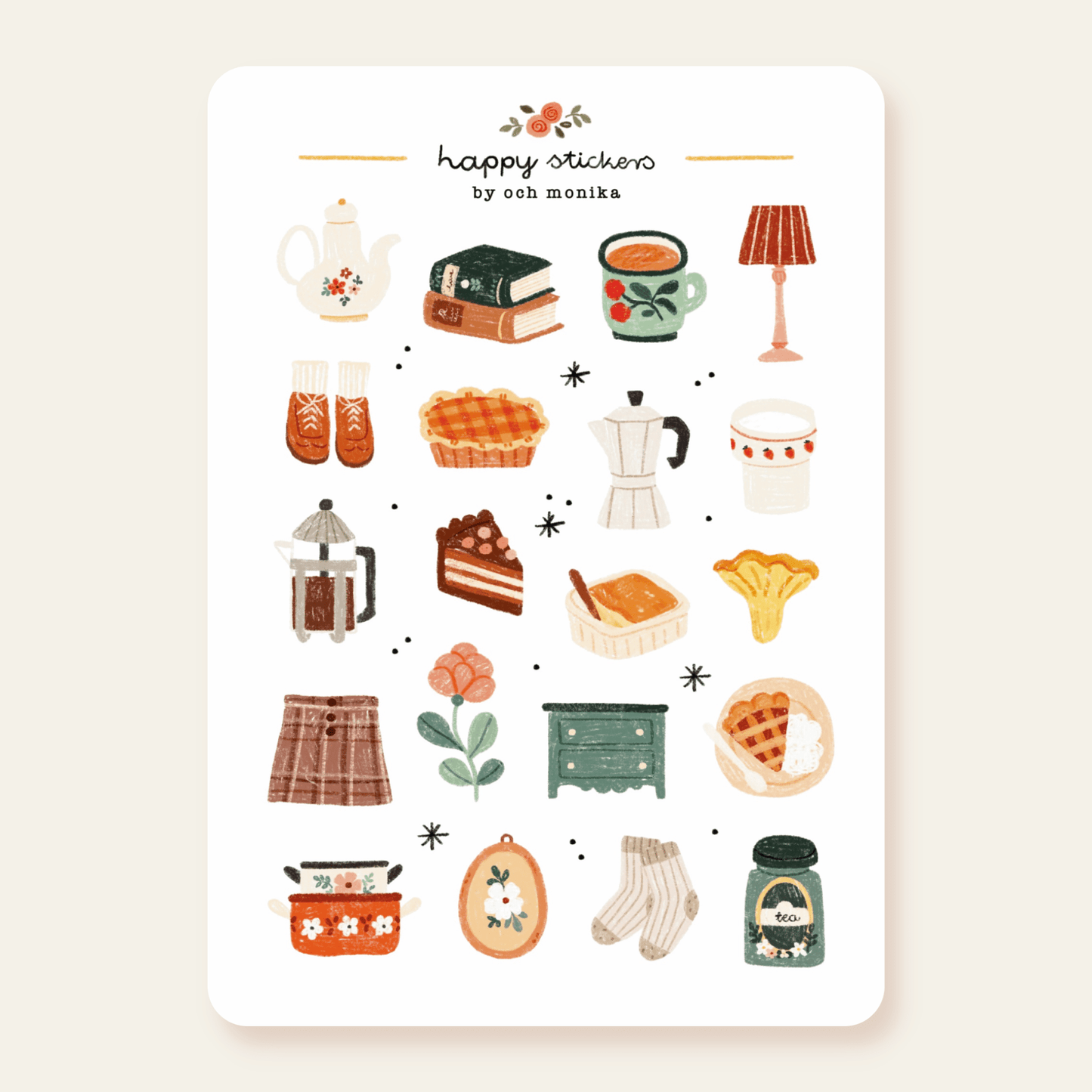 Stickers décoratifs | Och Monika | Cozy Time At Home - Och Monika - millenotes