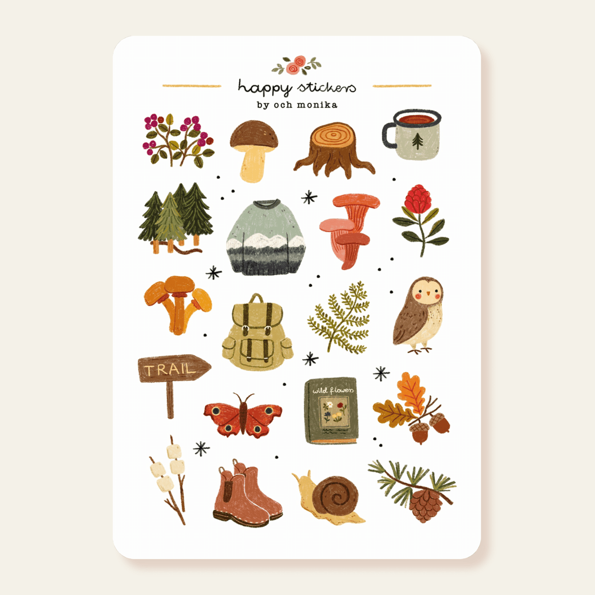 Stickers décoratifs | Och Monika | Forest Walks - Och Monika - millenotes