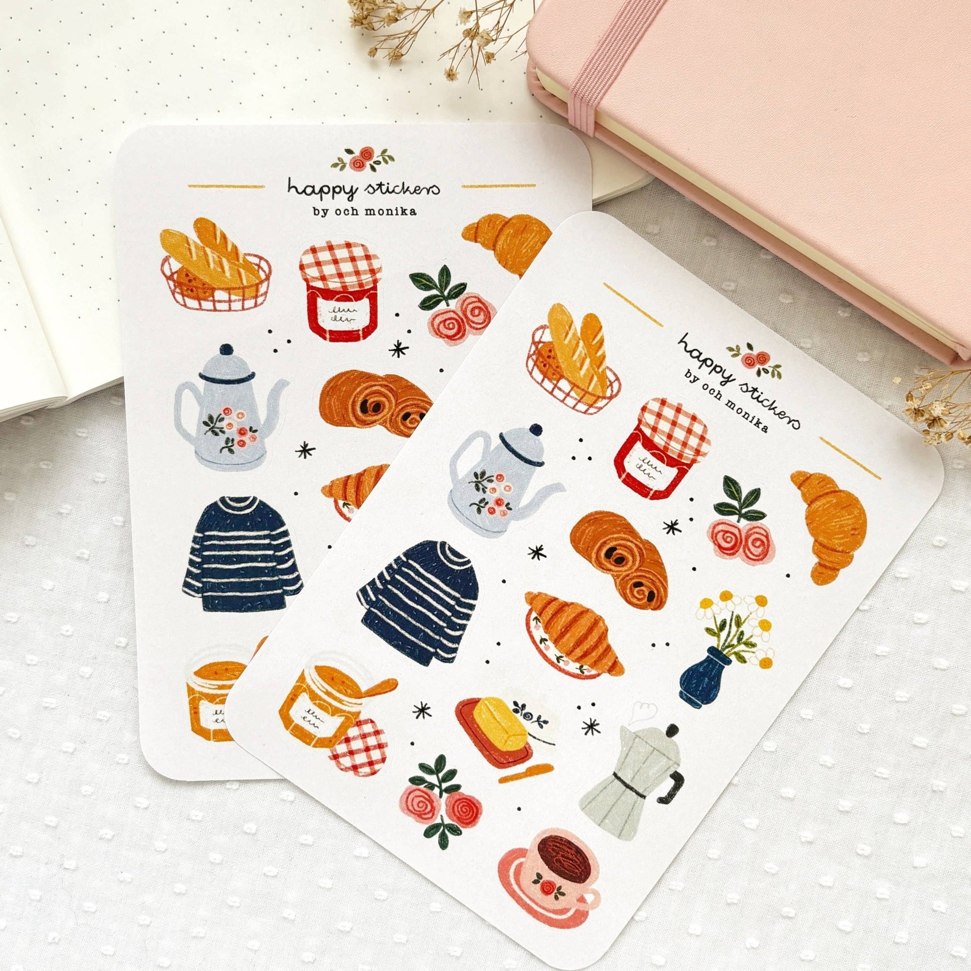 Stickers décoratifs | Och Monika | French Breakfast - Och Monika - millenotes