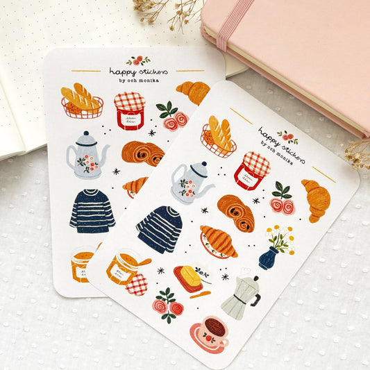 Stickers décoratifs | Och Monika | French Breakfast - Och Monika - millenotes