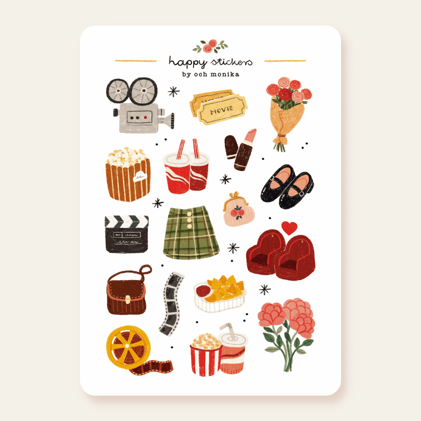 Stickers décoratifs | Och Monika | Movie Date - Och Monika - millenotes
