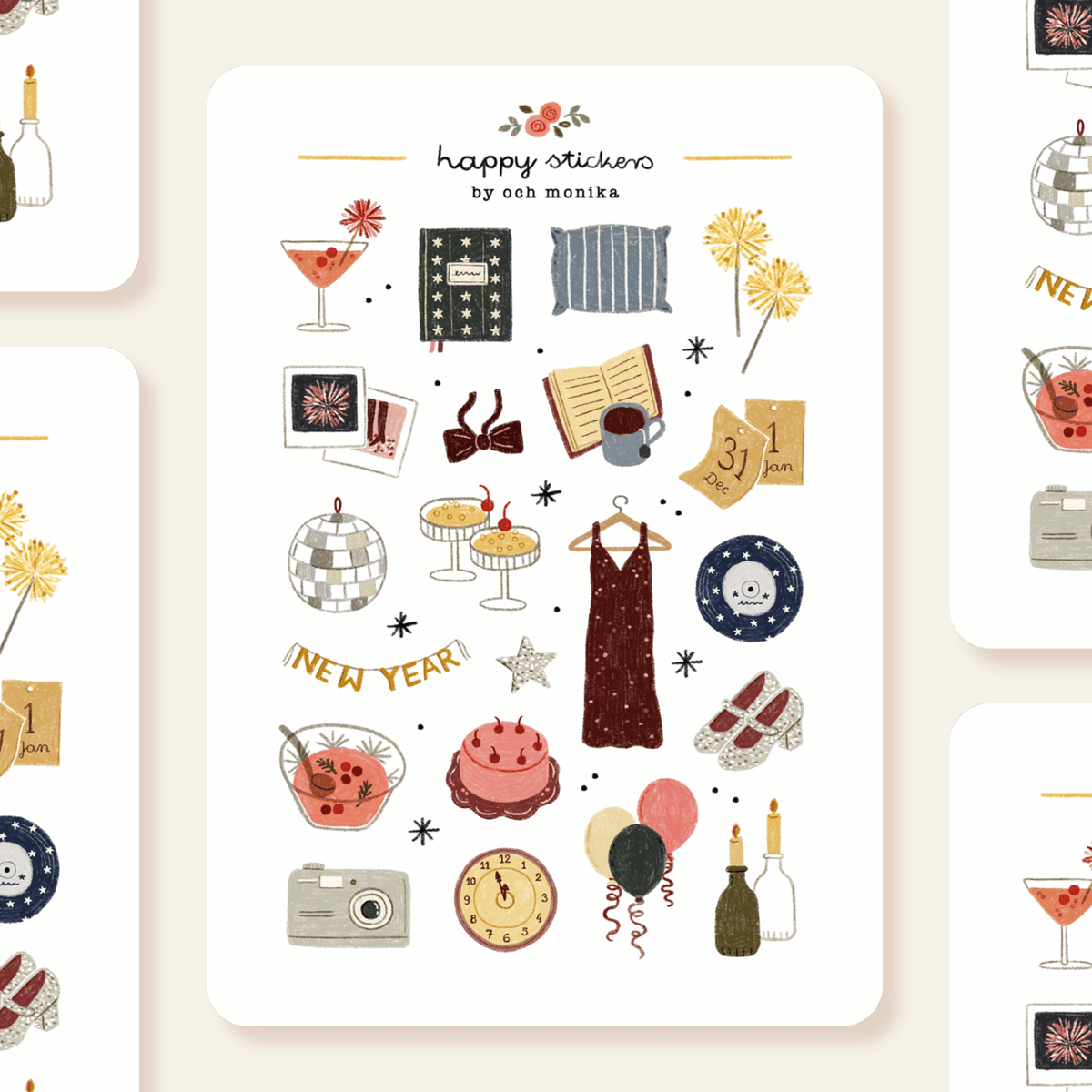 Stickers décoratifs | Och Monika | New Year’s Eve - Och Monika - millenotes