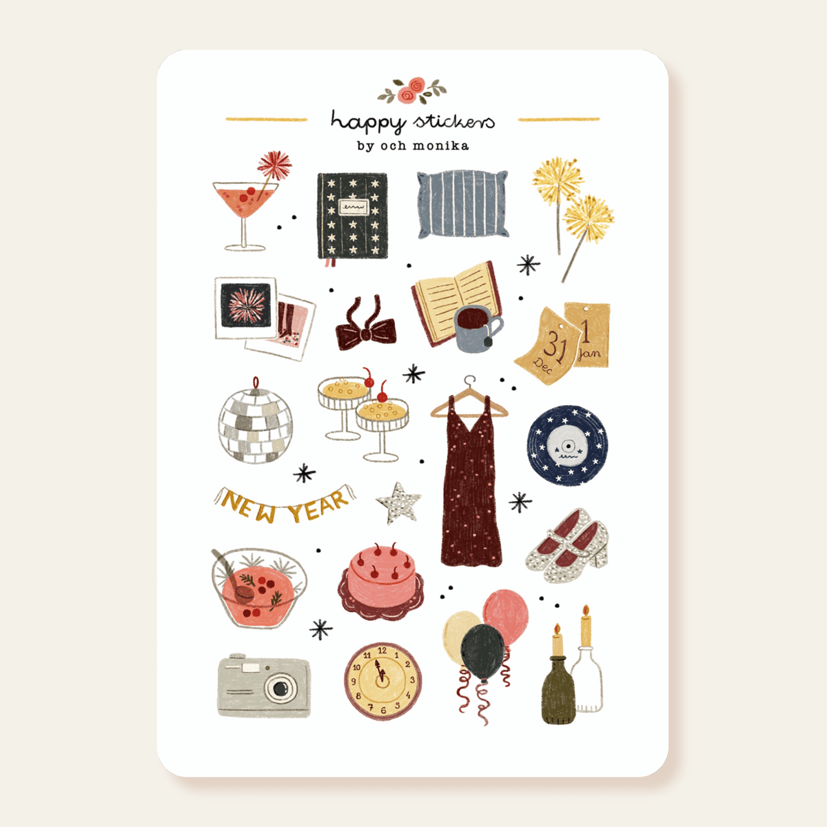 Stickers décoratifs | Och Monika | New Year’s Eve - Och Monika - millenotes