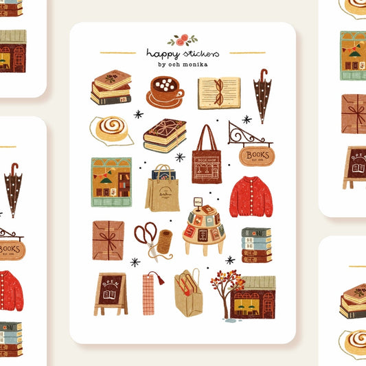 Stickers décoratifs | Och Monika | Rainy Bookshop - Och Monika - millenotes