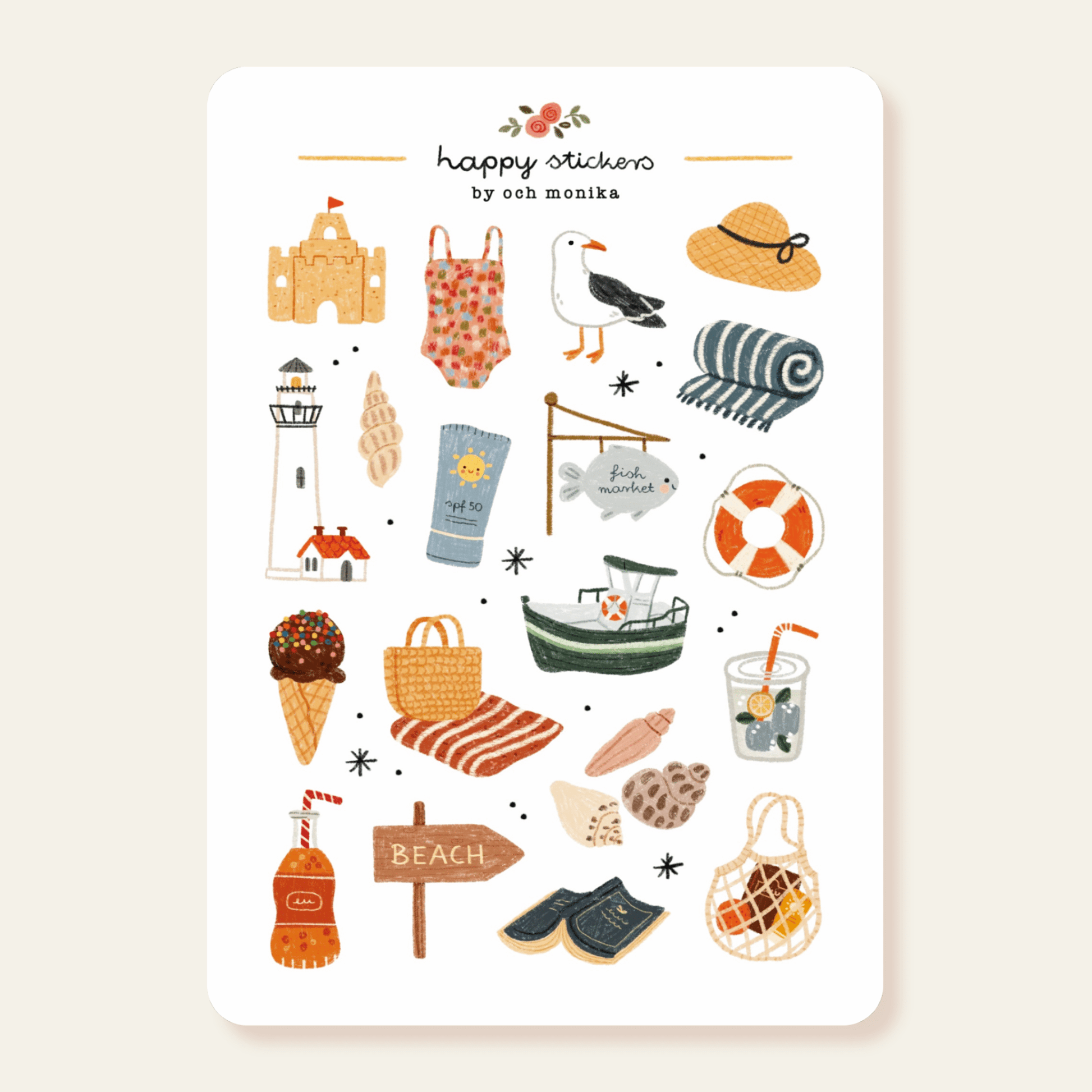 Stickers décoratifs | Och Monika | Seaside - Och Monika - millenotes