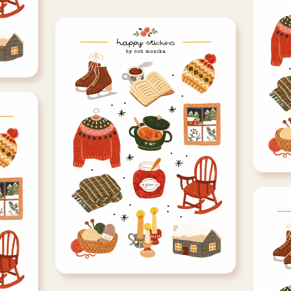 Stickers décoratifs | Och Monika | Slow Winter - Och Monika - millenotes