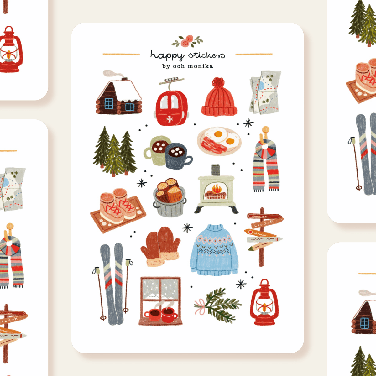 Stickers décoratifs | Och Monika | Snowy Slopes - Och Monika - millenotes
