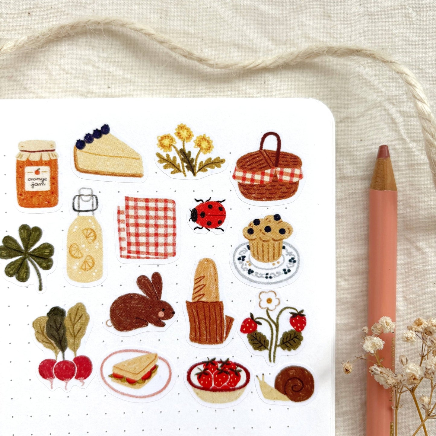 Stickers décoratifs | Och Monika | Spring Picnic - Och Monika - millenotes