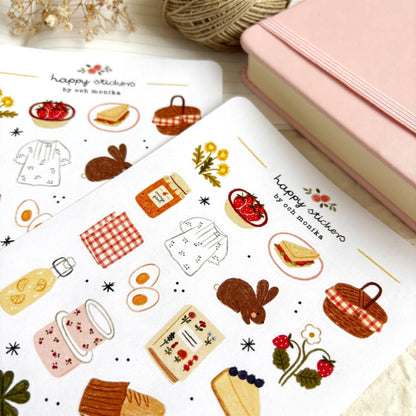Stickers décoratifs | Och Monika | Spring Picnic - Och Monika - millenotes
