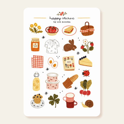 Stickers décoratifs | Och Monika | Spring Picnic - Och Monika - millenotes