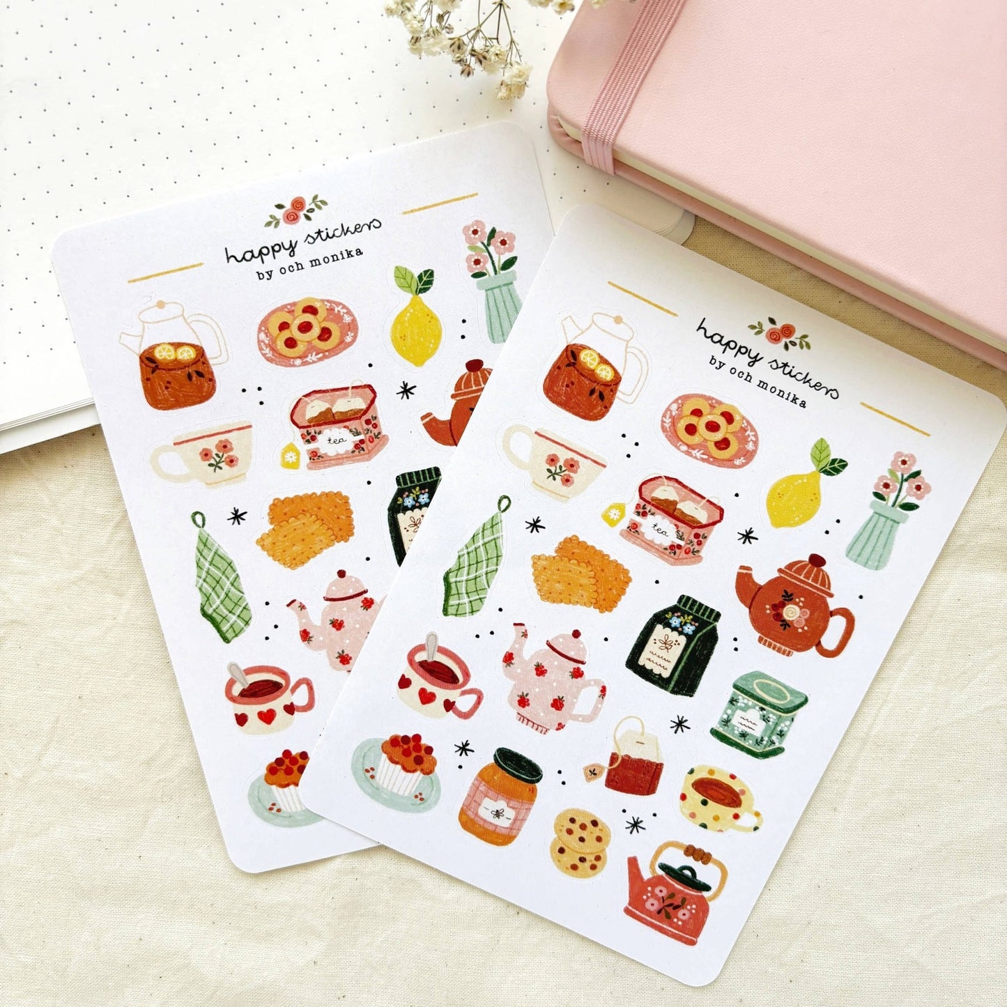 Stickers décoratifs | Och Monika | Tea Time - Och Monika - millenotes
