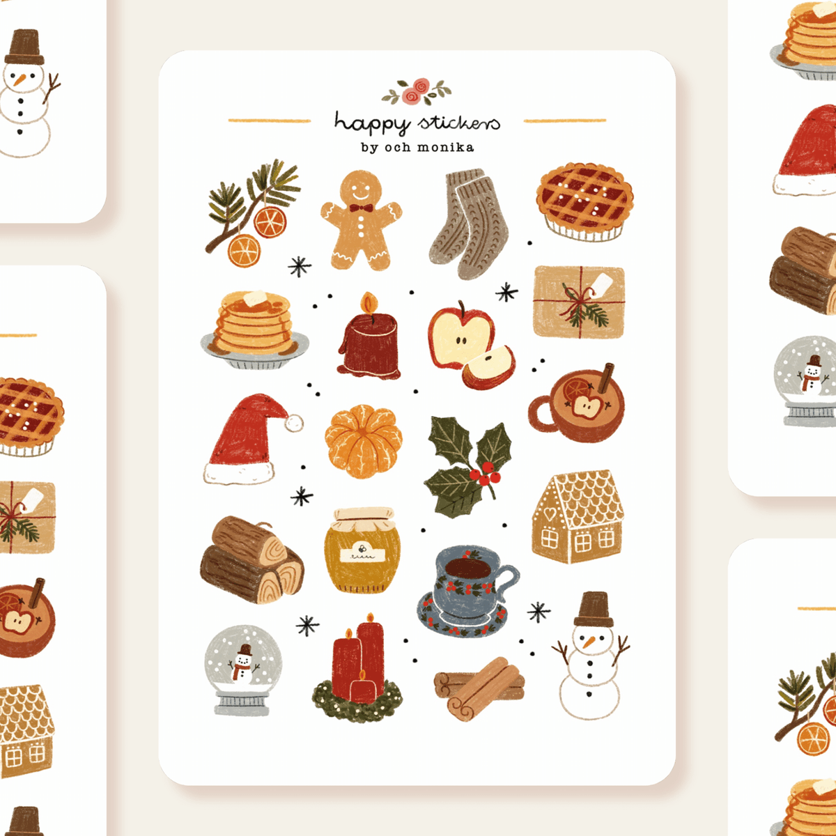 Stickers décoratifs | Och Monika | Warm Wishes - Och Monika - millenotes
