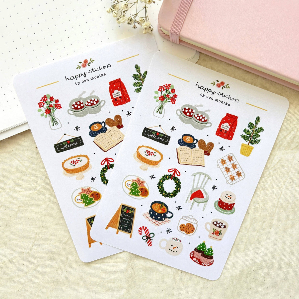 Stickers décoratifs | Och Monika | Winter Café - Och Monika - millenotes