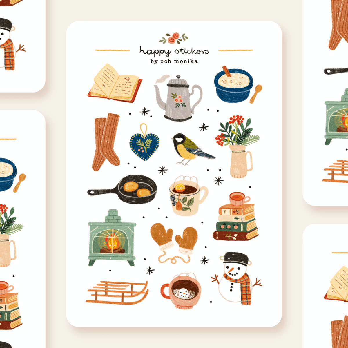 Stickers décoratifs | Och Monika | Winter Morning - Och Monika - millenotes