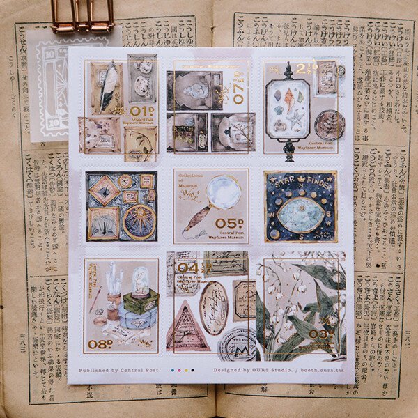 Stickers décoratifs | OURS Studio | Timbres - Museum - OURS Studio - millenotes