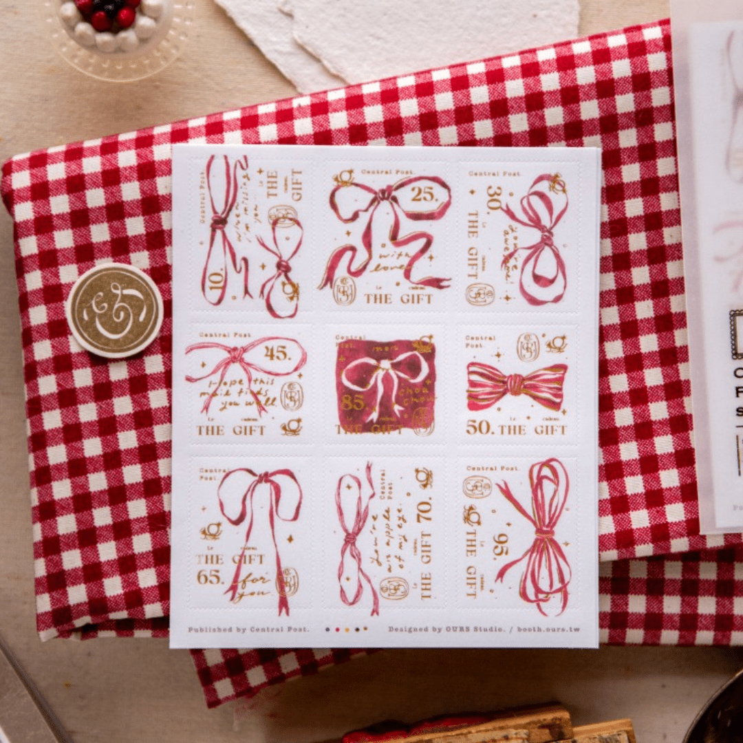 Stickers décoratifs | OURS Studio | Timbres Ribbon Bow - OURS Studio - millenotes