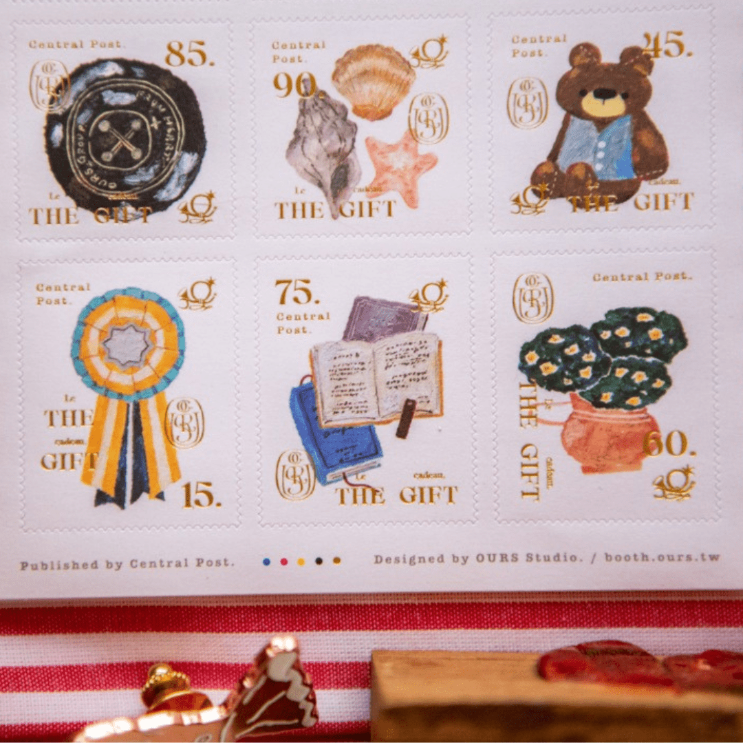 Stickers décoratifs | OURS Studio | Timbres The Gift - OURS Studio - millenotes