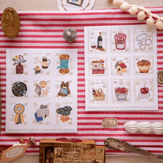 Stickers décoratifs | OURS Studio | Timbres The Gift - OURS Studio - millenotes