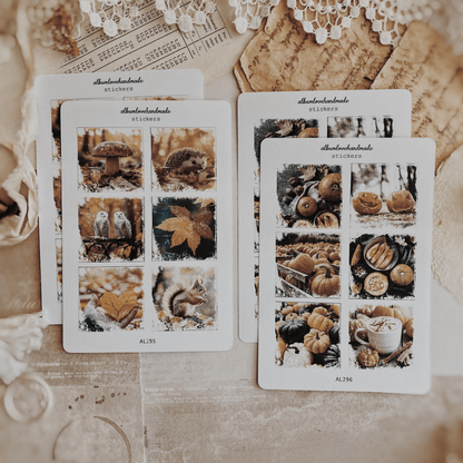 Stickers décoratifs | Set de 2 | Automne - AlbumHandMadeLove - millenotes