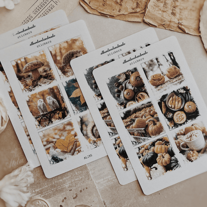 Stickers décoratifs | Set de 2 | Automne - AlbumHandMadeLove - millenotes