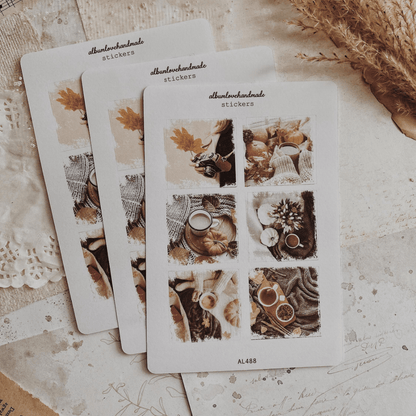 Stickers décoratifs | Set de 3 | Automne Cozy - AlbumHandMadeLove - millenotes