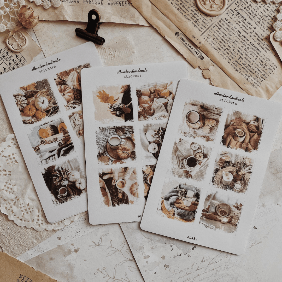 Stickers décoratifs | Set de 3 | Automne Cozy - AlbumHandMadeLove - millenotes