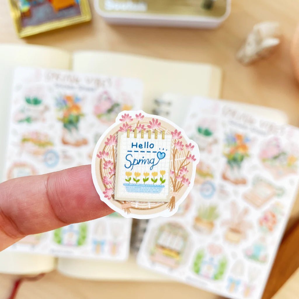 Stickers décoratifs | Spring Vibes (papier semi-transparent) - LETTOON - millenotes