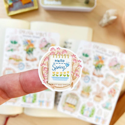 Stickers décoratifs | Spring Vibes (papier semi-transparent) - LETTOON - millenotes