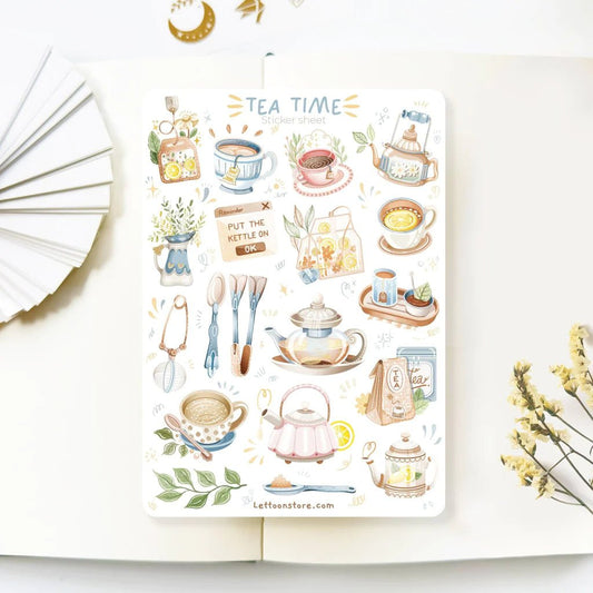 Stickers décoratifs | Tea Time (papier semi-transparent) - LETTOON - millenotes