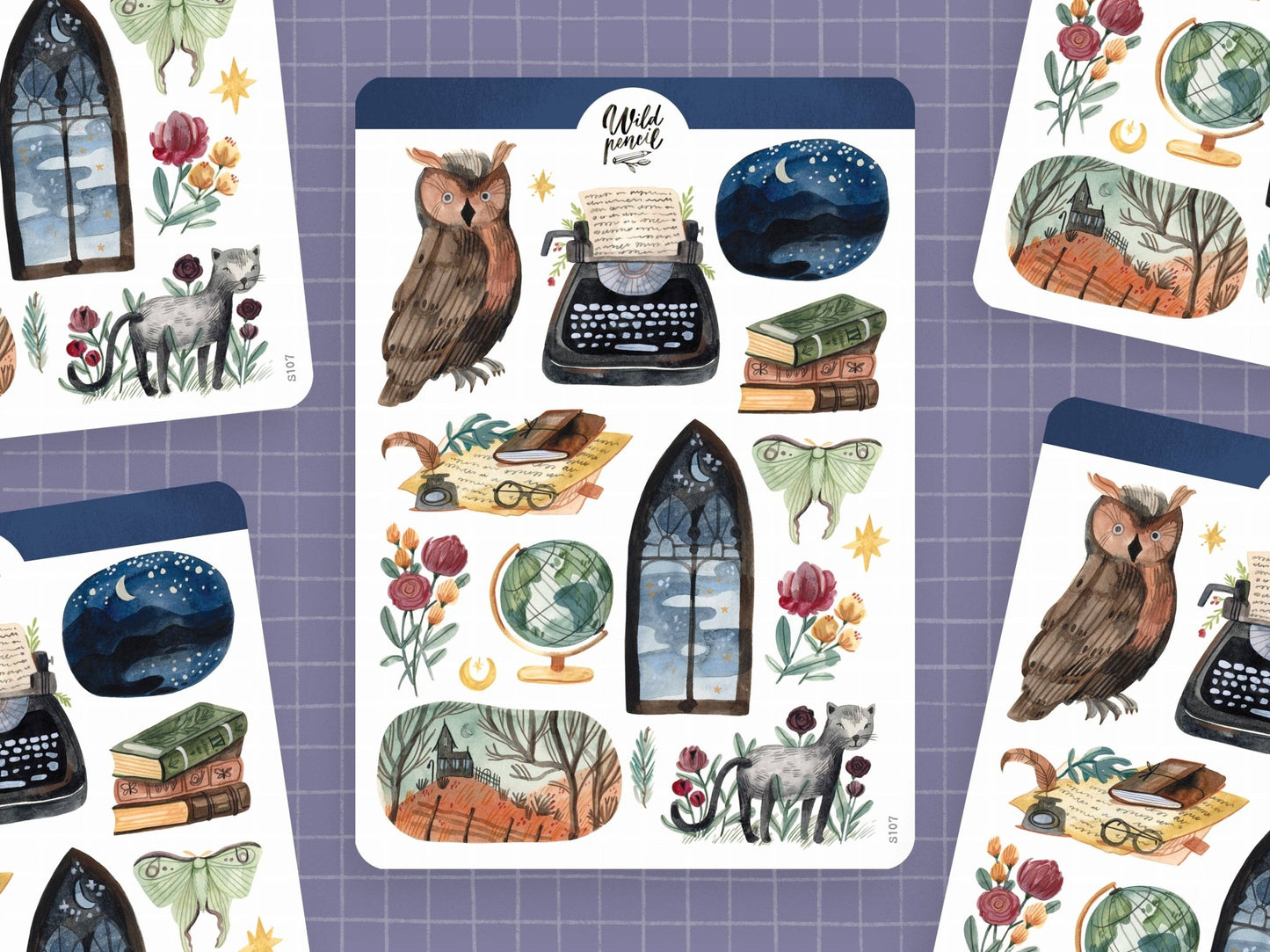 Stickers décoratifs | Wild Pencil Studio | Dark Academia - Wild Pencil Studio - millenotes
