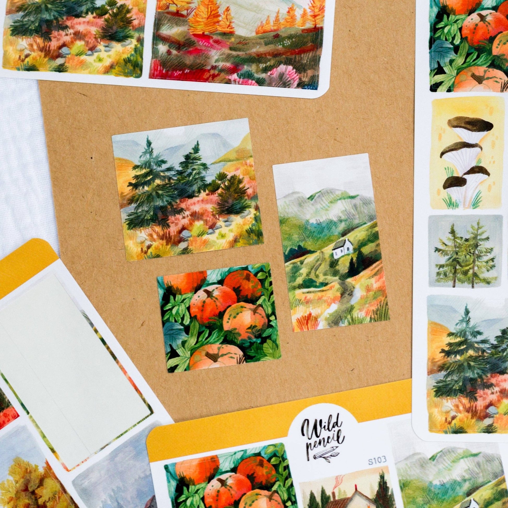 Stickers décoratifs | Wild Pencil Studio | Fall Landscapes - Wild Pencil Studio - millenotes