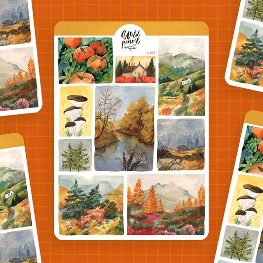 Stickers décoratifs | Wild Pencil Studio | Fall Landscapes - Wild Pencil Studio - millenotes