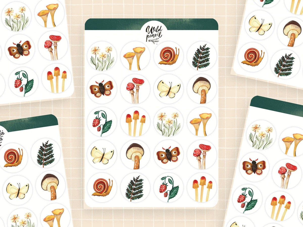 Stickers décoratifs | Wild Pencil Studio | Forest Circles - Wild Pencil Studio - millenotes