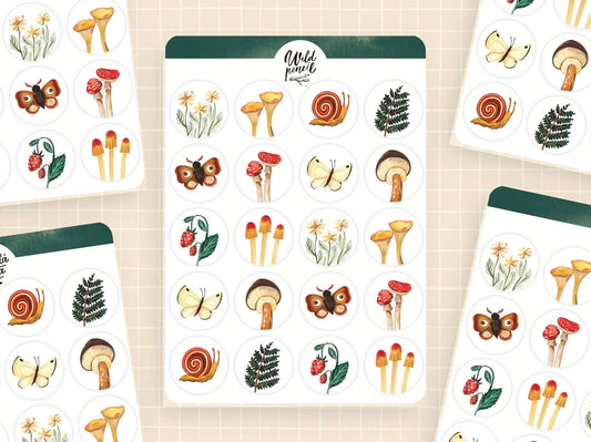 Stickers décoratifs | Wild Pencil Studio | Forest Circles - Wild Pencil Studio - millenotes