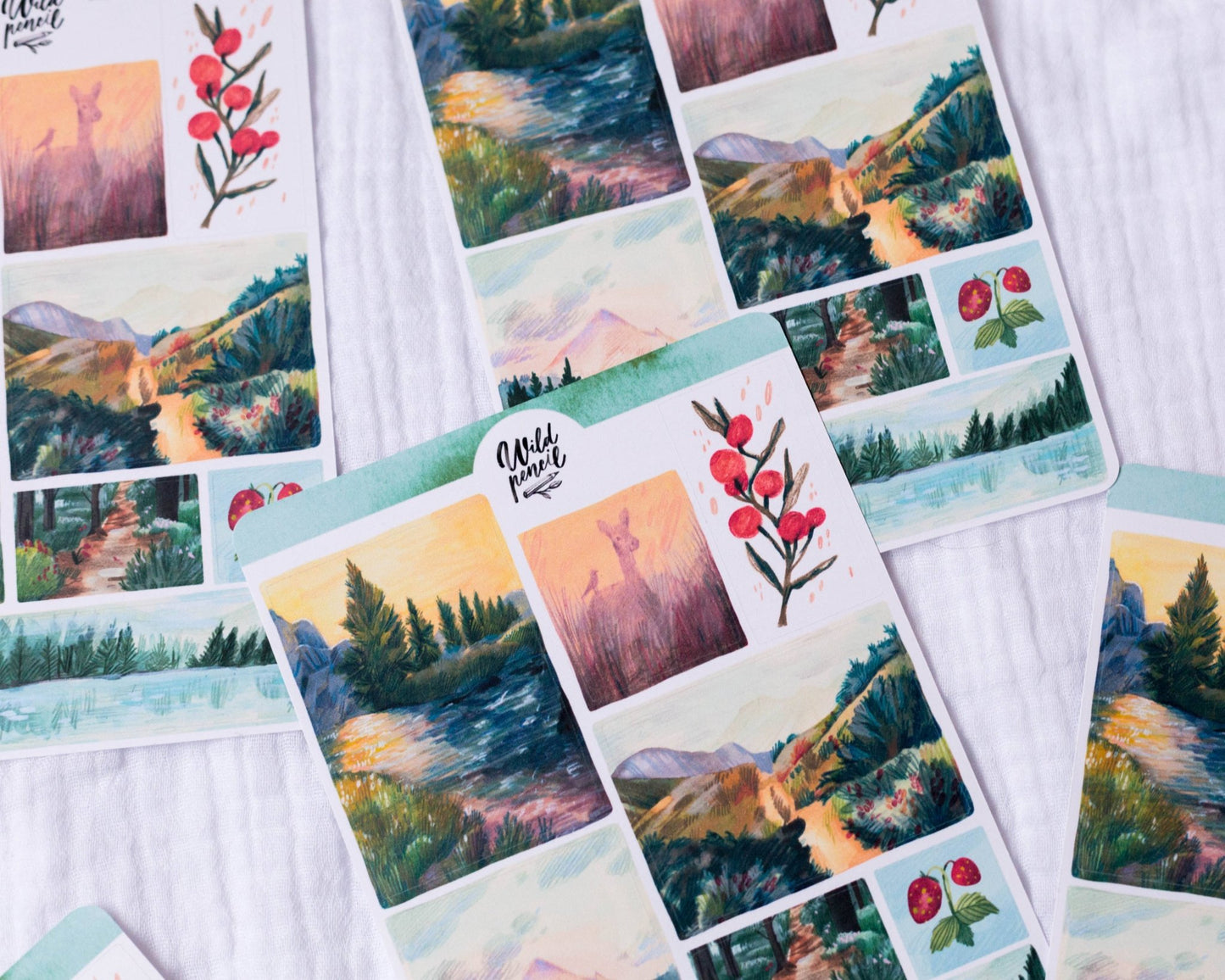 Stickers décoratifs | Wild Pencil Studio | Forest Landscapes - Wild Pencil Studio - millenotes