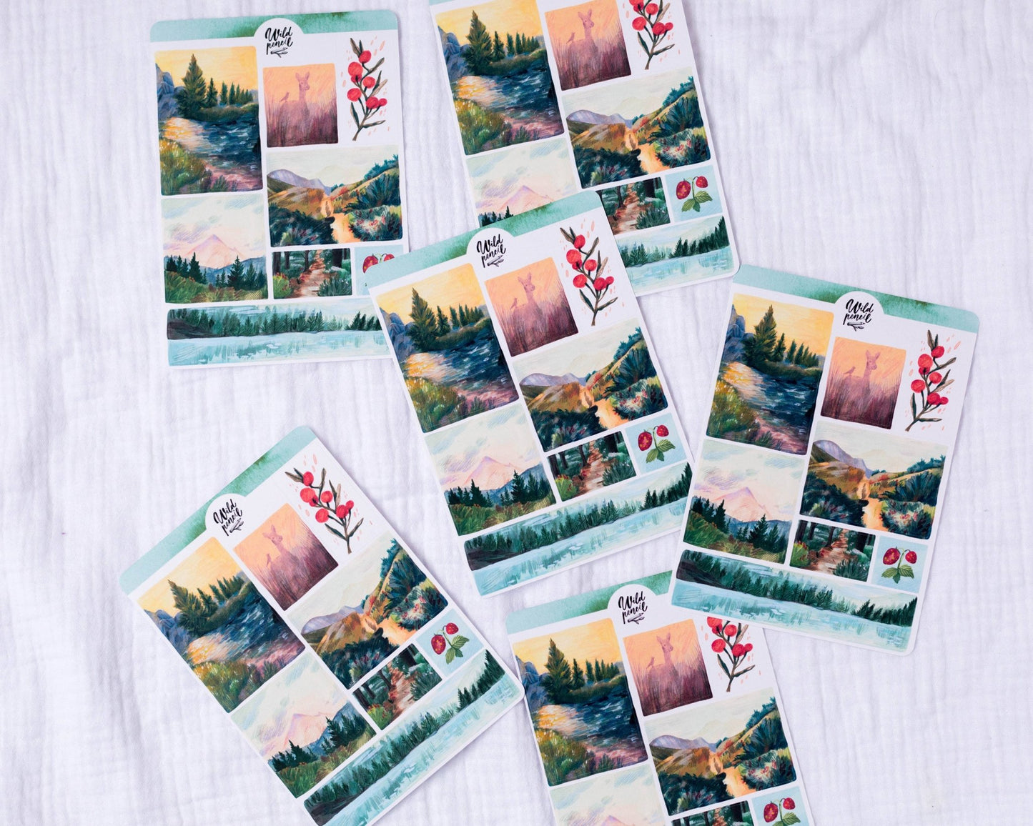 Stickers décoratifs | Wild Pencil Studio | Forest Landscapes - Wild Pencil Studio - millenotes