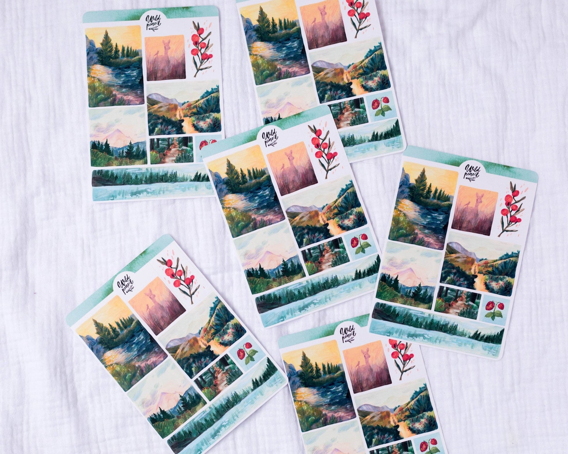 Stickers décoratifs | Wild Pencil Studio | Forest Landscapes - Wild Pencil Studio - millenotes