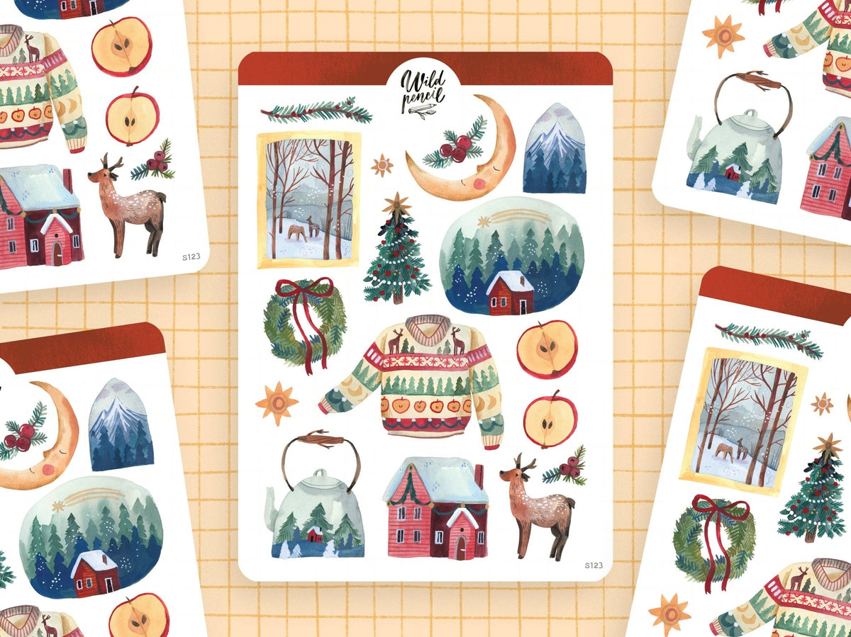 Stickers décoratifs | Wild Pencil Studio | Home For Christmas - Wild Pencil Studio - millenotes