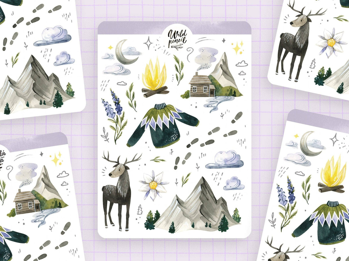 Stickers décoratifs | Wild Pencil Studio | In The Mountains - Wild Pencil Studio - millenotes