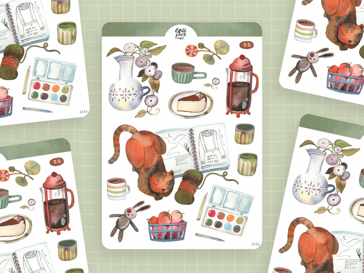 Stickers décoratifs | Wild Pencil Studio | Lazy Afternoon - Wild Pencil Studio - millenotes