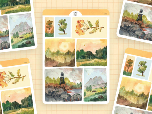 Stickers décoratifs | Wild Pencil Studio | Morning Landscapes - Wild Pencil Studio - millenotes
