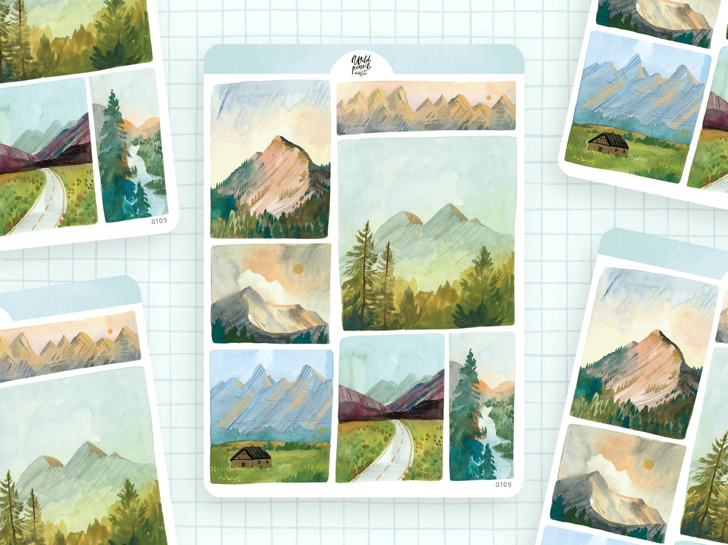 Stickers décoratifs | Wild Pencil Studio | Mountain Lanscapes - Wild Pencil Studio - millenotes