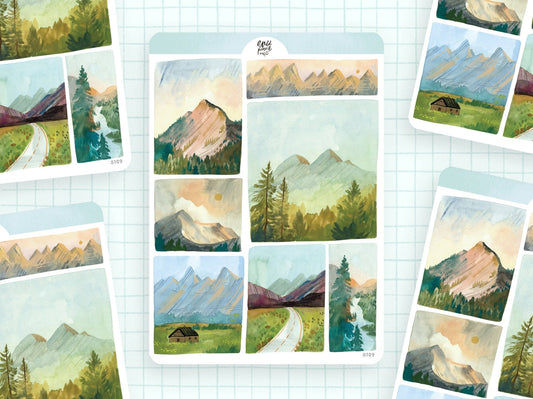 Stickers décoratifs | Wild Pencil Studio | Mountain Lanscapes - Wild Pencil Studio - millenotes