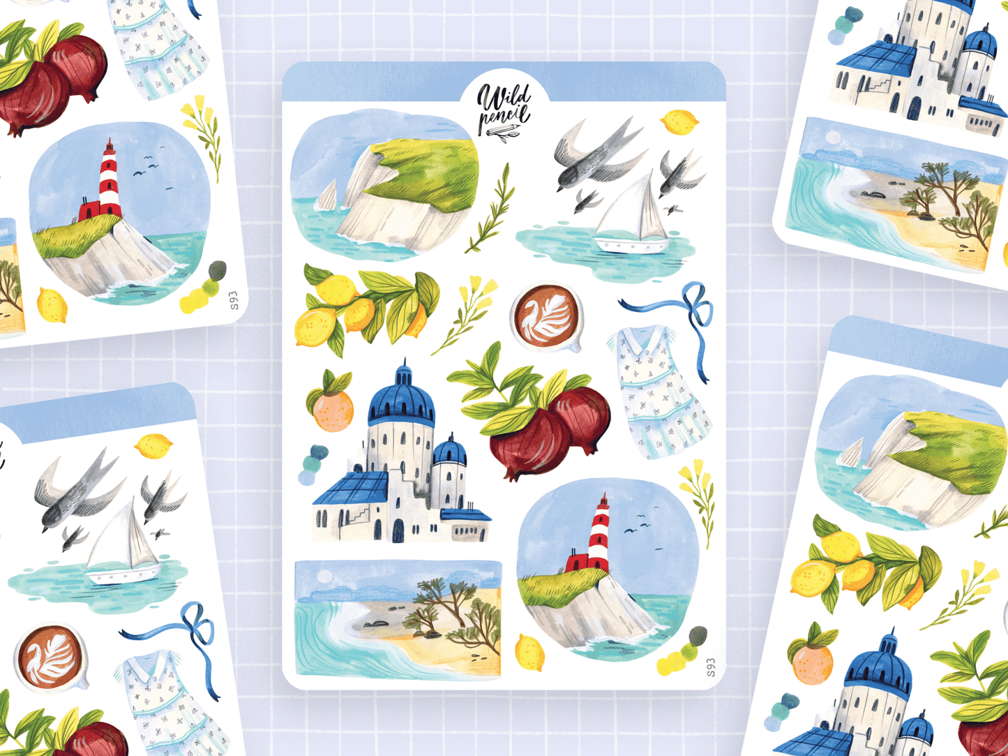 Stickers décoratifs | Wild Pencil Studio | Summer By The Sea - Wild Pencil Studio - millenotes