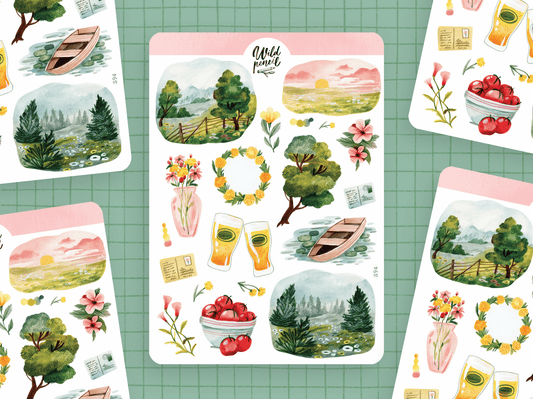 Stickers décoratifs | Wild Pencil Studio | Summer In The Nature - Wild Pencil Studio - millenotes