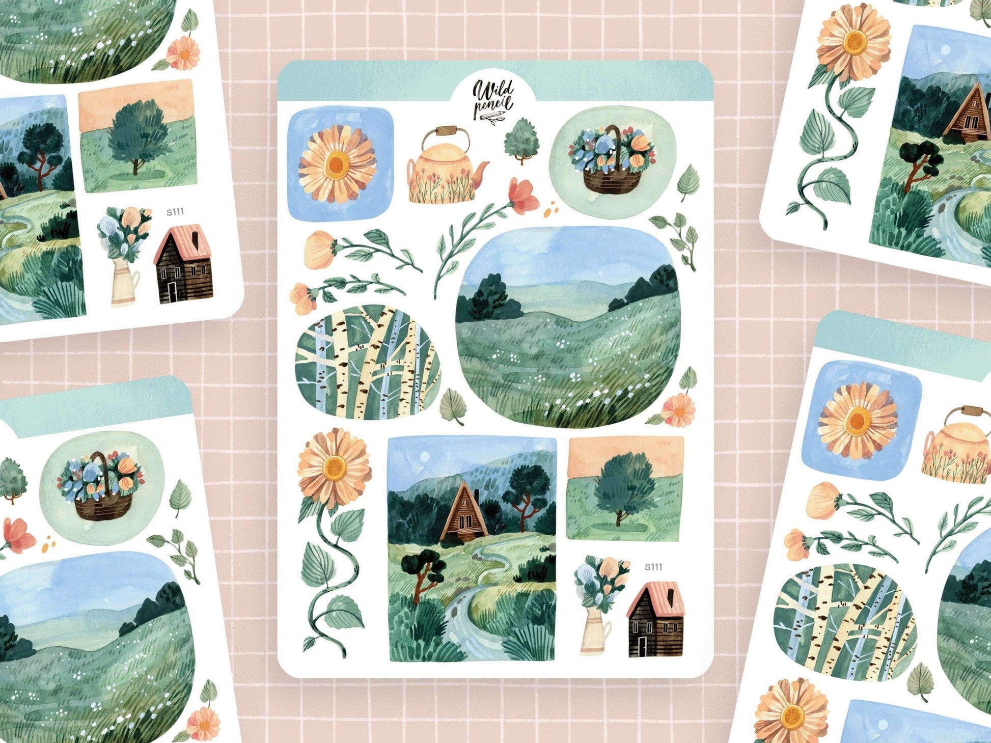 Stickers décoratifs | Wild Pencil Studio | Summer Meadow - Wild Pencil Studio - millenotes